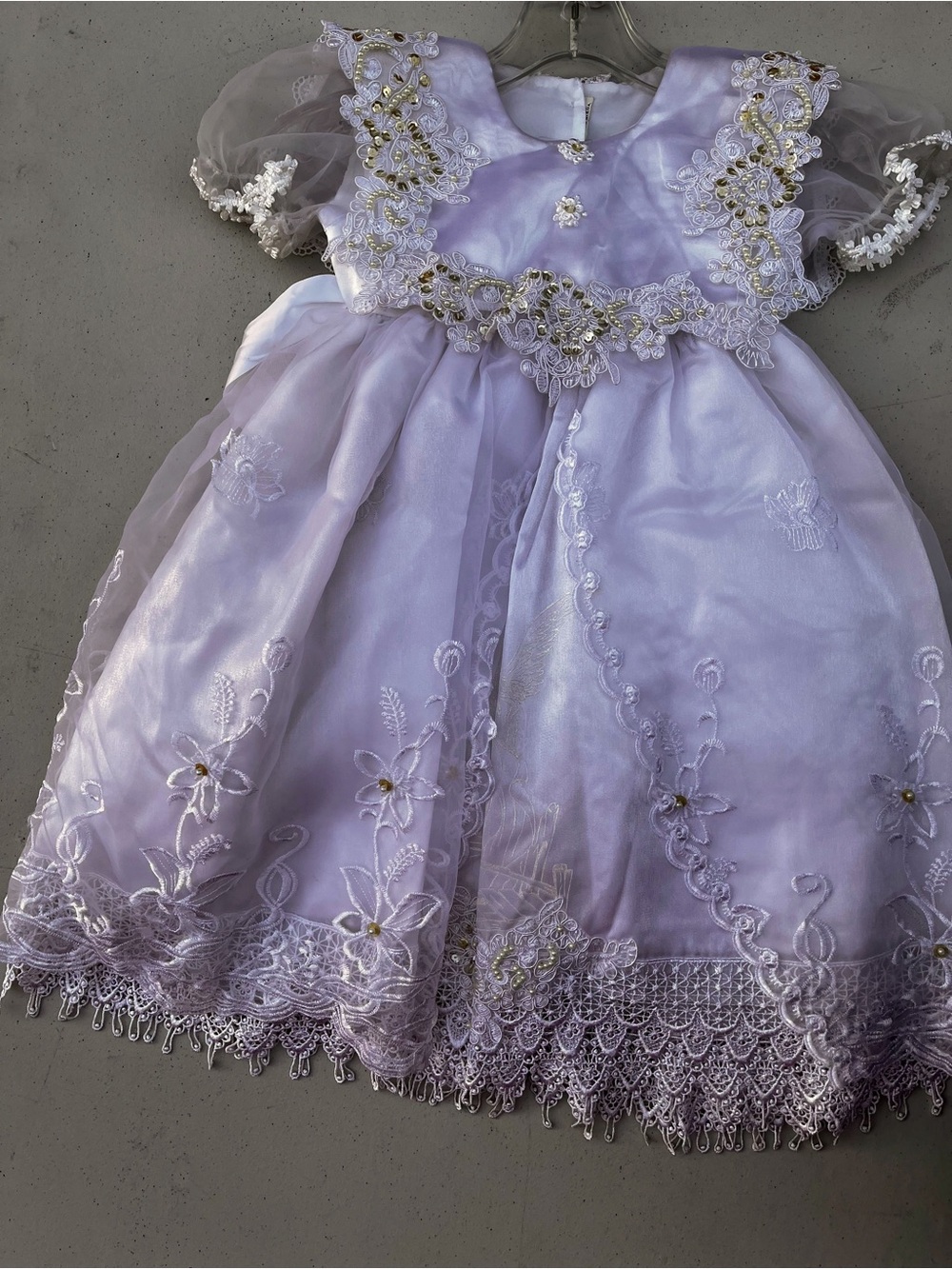 Elegant Lilac Lace Formal Dress for Girls